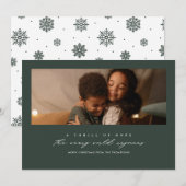 Carte de vœux photo verte de l'Exaltation de l'Esp (Devant / Derrière)