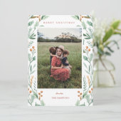 Carte de vœux photographique de botanique et de ve (Debout devant)