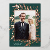 Carte de vœux photographique encadrée botanique JO (Recto)