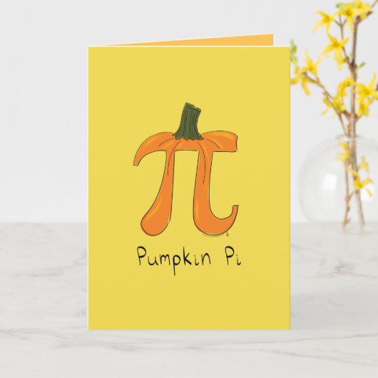 Carte de voeux Pi citrouille (Fleur jaune)