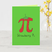 Carte de voeux Pi fraise (Fleur jaune)