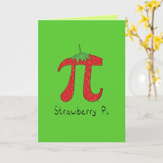 Carte de voeux Pi fraise (Fleur jaune)