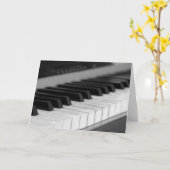 Carte de voeux Piano (Fleur jaune)