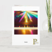 Carte de vœux piano, clavier (Dos)
