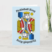 Carte de vœux Pickleball - Roi du Pickleball (Devant)