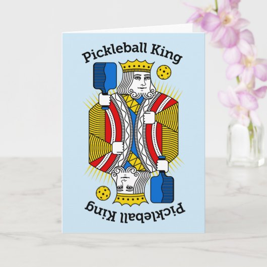 Carte de vœux Pickleball - Roi du Pickleball (Orchidée)