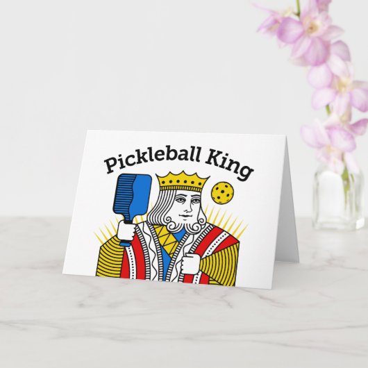 Carte de vœux Pickleball - Roi Pickleball (Orchidée)