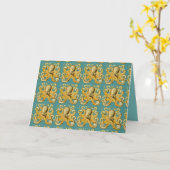 carte de voeux pieuvre (Fleur jaune)