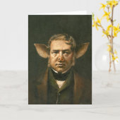 Carte de voeux Pig Man (Fleur jaune)