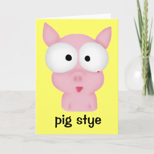 Carte de voeux Pig Stye (Devant)