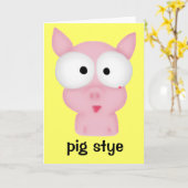 Carte de voeux Pig Stye (Fleur jaune)
