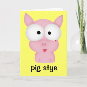 Carte de voeux Pig Stye