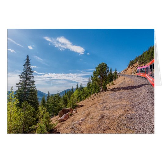 Carte de voeux Pikes Peak Train Ride (Devant horizontal)