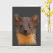 Carte de voeux Pine Marten (Fleur jaune)
