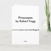 Carte de voeux Pinescape (Dos)