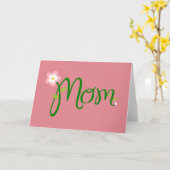 Carte de voeux Pink à la fraise (Fleur jaune)