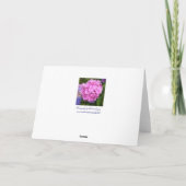 Carte de voeux Pink Hydrangea (Dos)