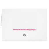 Carte de voeux Pink Polka Dot Peace Symbole (Dos Horizontal)