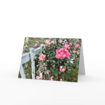 Carte de voeux Pink Roses personnalisable