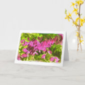 Carte de voeux Pink Tropical Flowers (Fleur jaune)