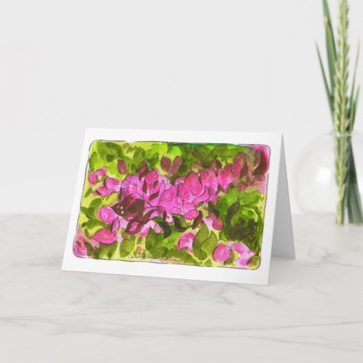 Carte de voeux Pink Tropical Flowers (Devant)