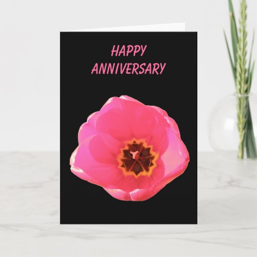 Carte de voeux Pink Tulip personnalisable (Devant)