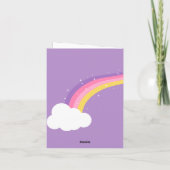 Carte de voeux Pink violet Unicorne (Dos)