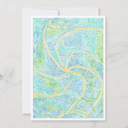 Carte de voeux Pinwheel Aquarelle artisanale (Devant)