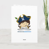 Carte de voeux Pirate Captain (Dos)