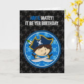 Carte de voeux Pirate Captain (Fleur jaune)