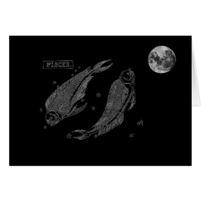 Carte de voeux Pisces (Devant horizontal)