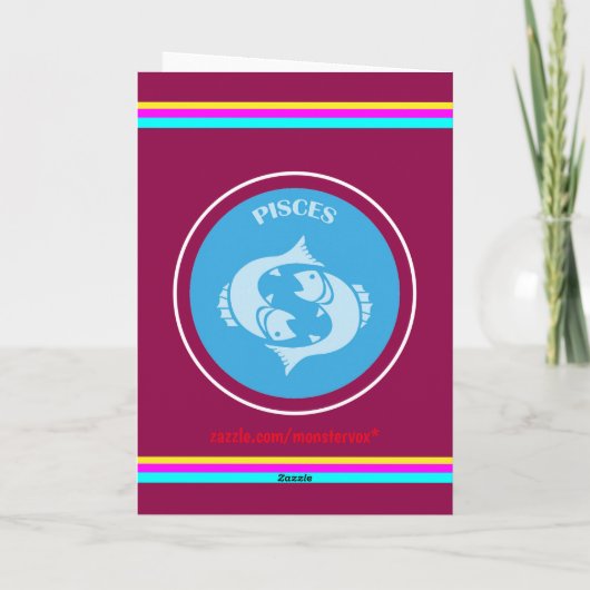 Carte de voeux Pisces (Dos)