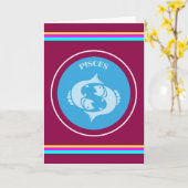 Carte de voeux Pisces (Fleur jaune)