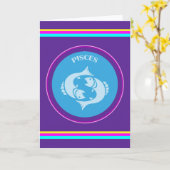 Carte de voeux Pisces (Fleur jaune)