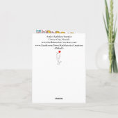 Carte de voeux Pitbull mignonne et colorée (Dos)