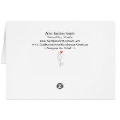 Carte de voeux Pitbull noir et blanc (Dos Horizontal)