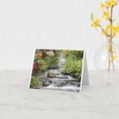 Carte de voeux pittoresque de cascade (Fleur jaune)