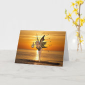 Carte de voeux Pixie Lantern (Fleur jaune)