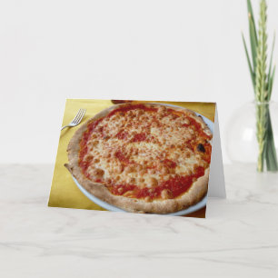 Carte de voeux pizza au fromage