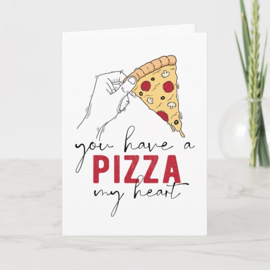 Carte de voeux Pizza My Heart (Devant)