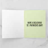 CARTE DE VOEUX PIZZA VERTE DE LA SAINT-PATRICK (Intérieur)