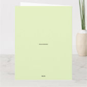 CARTE DE VOEUX PIZZA VERTE DE LA SAINT-PATRICK (Dos)