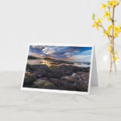 Carte de voeux - plage de joint, La Jolla (Fleur jaune)