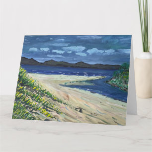 Carte de voeux Plage de sable et Mer