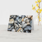 Carte de voeux Plage Stones (Fleur jaune)