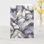 Carte de voeux Plage Stones (Fleur jaune)