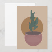 Carte de voeux Plante de la maison avec ton terreu (Devant / Derrière)