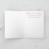 Carte de voeux "Plaque de séder de Passover" (Intérieur)