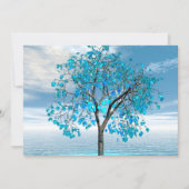Carte de voeux Plat Arbre Bleu Crystal (Devant)