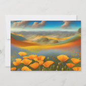 Carte de voeux plat Art numérique Dreamy Poppies (Devant)